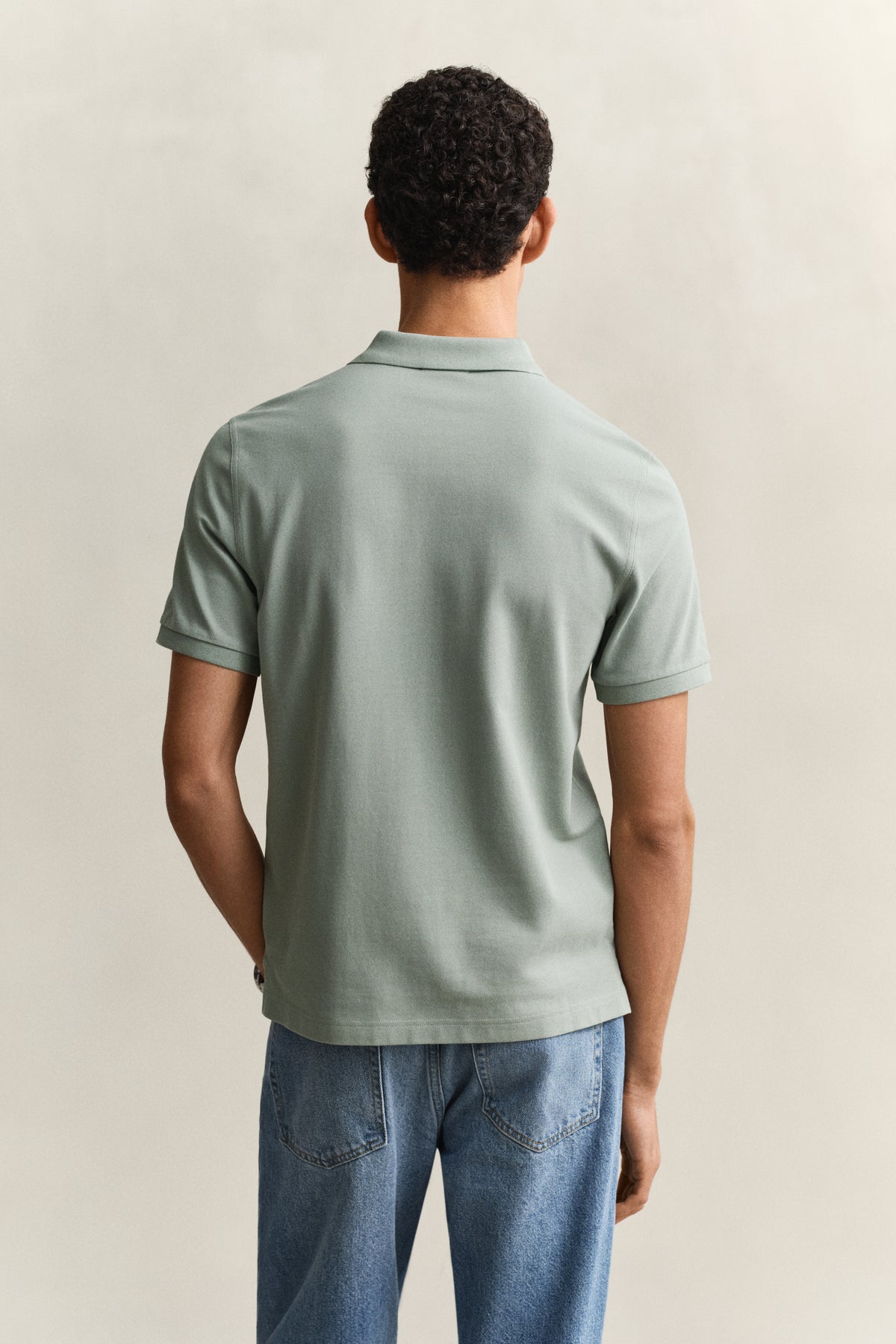 CERAMIC GREY, Classic Regular Polo Shirt, BACK-VIEW BY GANT AU.