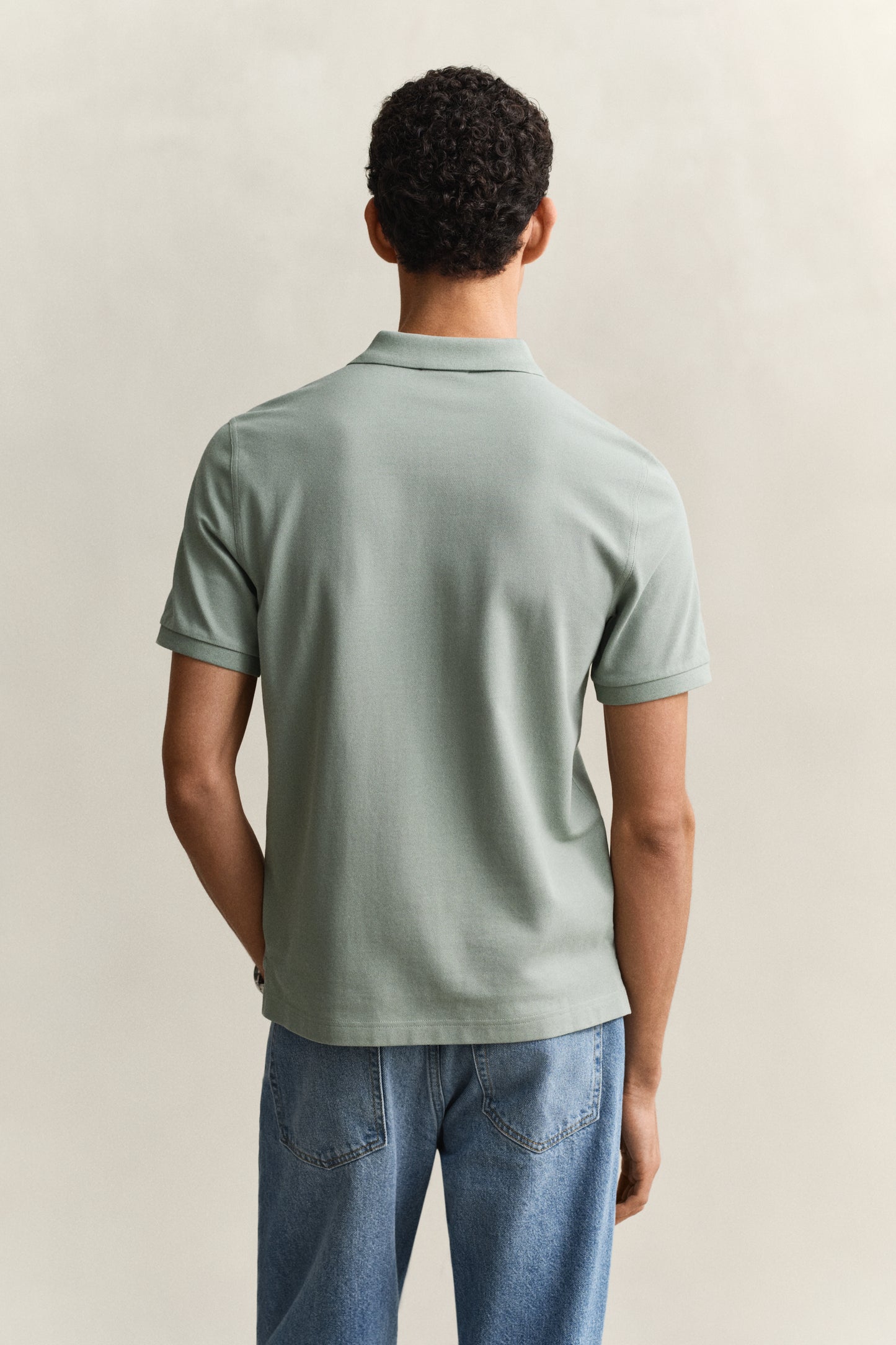 CERAMIC GREY, Classic Regular Polo Shirt, BACK-VIEW BY GANT AU.