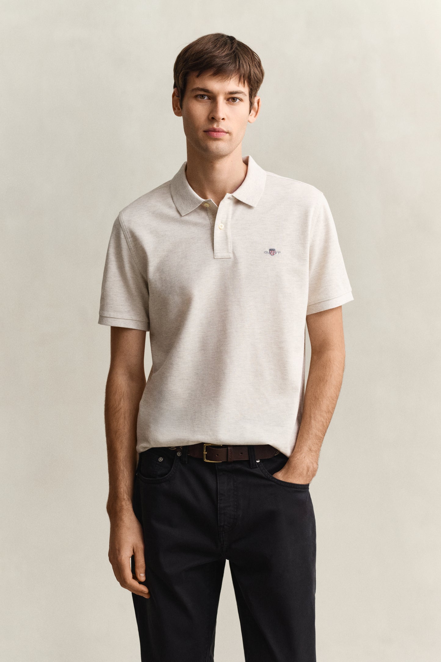 SEED MELANGE, Classic Regular Polo Shirt, FRONT-VIEW BY GANT AU.