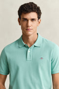 MUTED TURQUOISE, Classic Regular Polo Shirt, CLOSE-UP BY GANT AU.