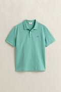MUTED TURQUOISE, Classic Regular Polo Shirt, FLAT-LAY BY GANT AU.
