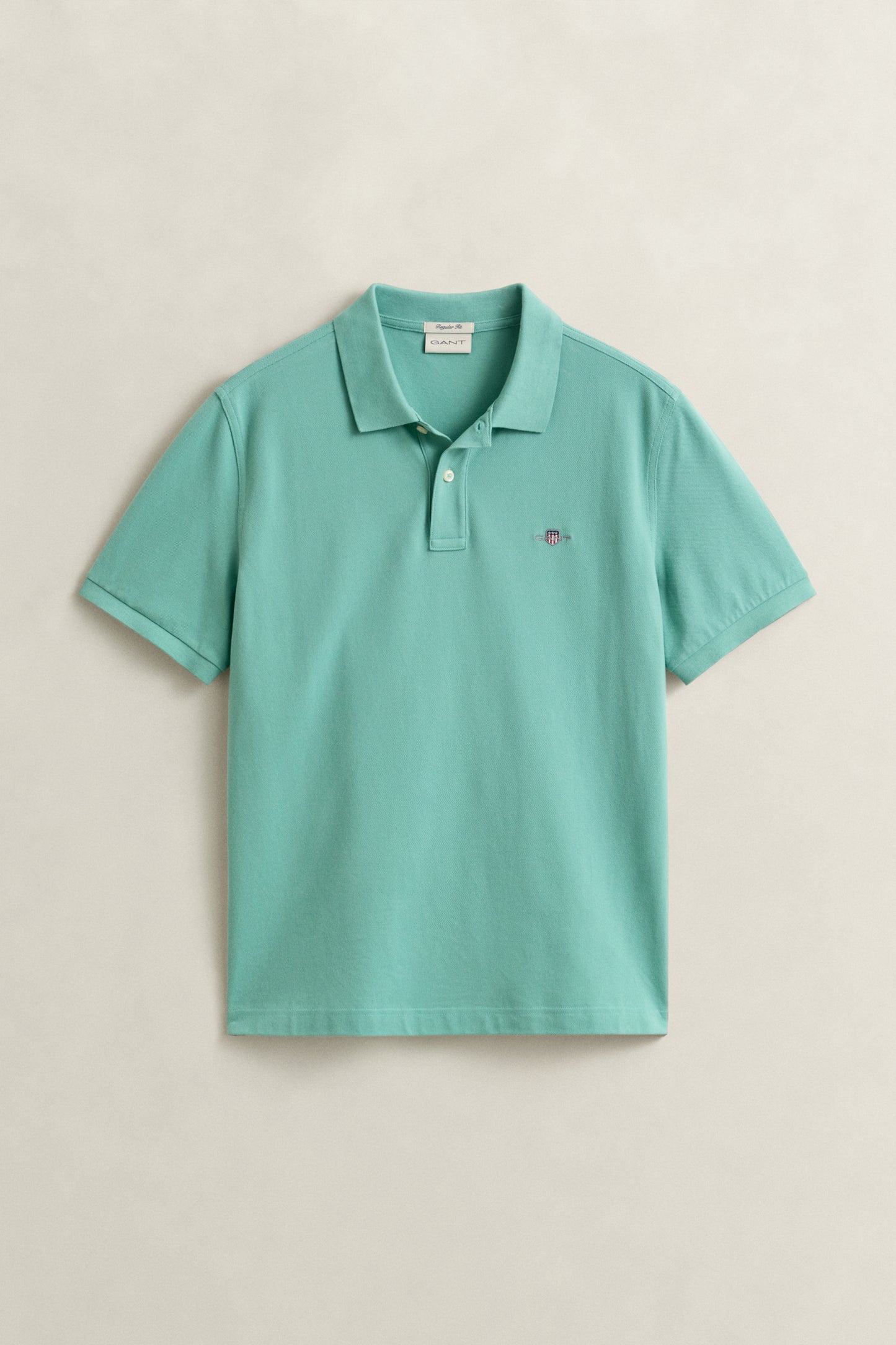 MUTED TURQUOISE, Classic Regular Polo Shirt, FLAT-LAY BY GANT AU.