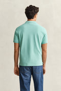 MUTED TURQUOISE, Classic Regular Polo Shirt, BACK-VIEW BY GANT AU.