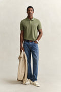 DRY HERB GREEN, REG SHIELD SS PIQUE POLO BY GANT AU.