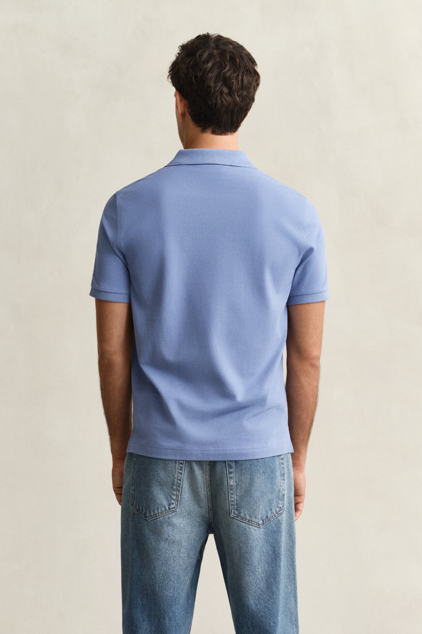 FADED DENIM, Classic Regular Polo Shirt, BACK-VIEW BY GANT AU.