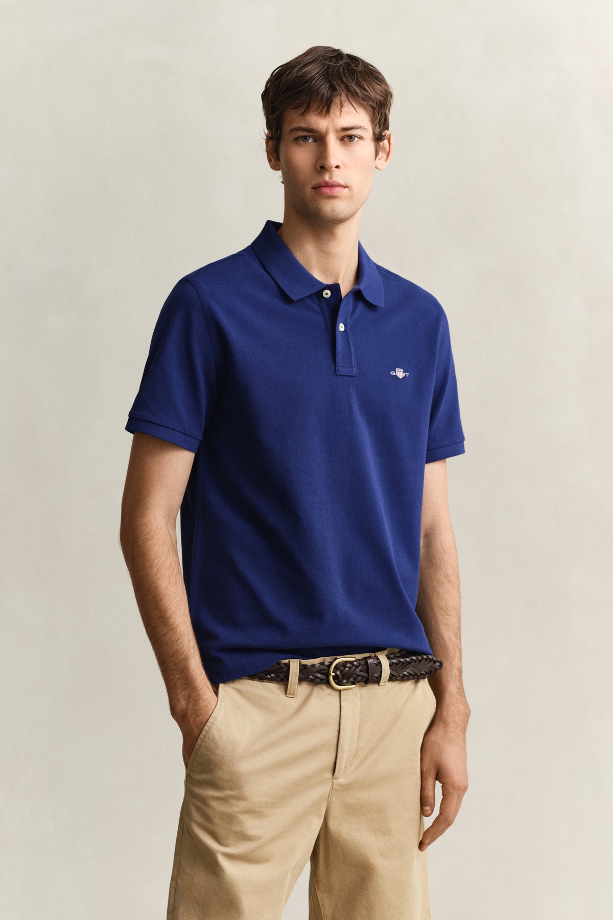 RICH NAVY, Classic Regular Polo Shirt, FRONT-VIEW BY GANT AU.
