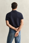 EVENING BLUE, Classic Regular Polo Shirt, BACK-VIEW BY GANT AU.