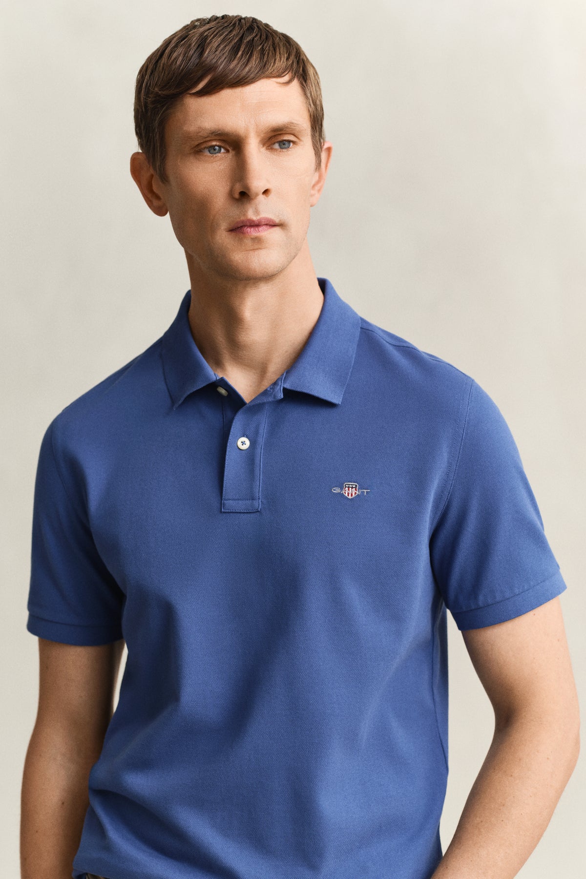 VINTAGE BLUE, Classic Regular Polo Shirt, CLOSE-UP BY GANT AU.