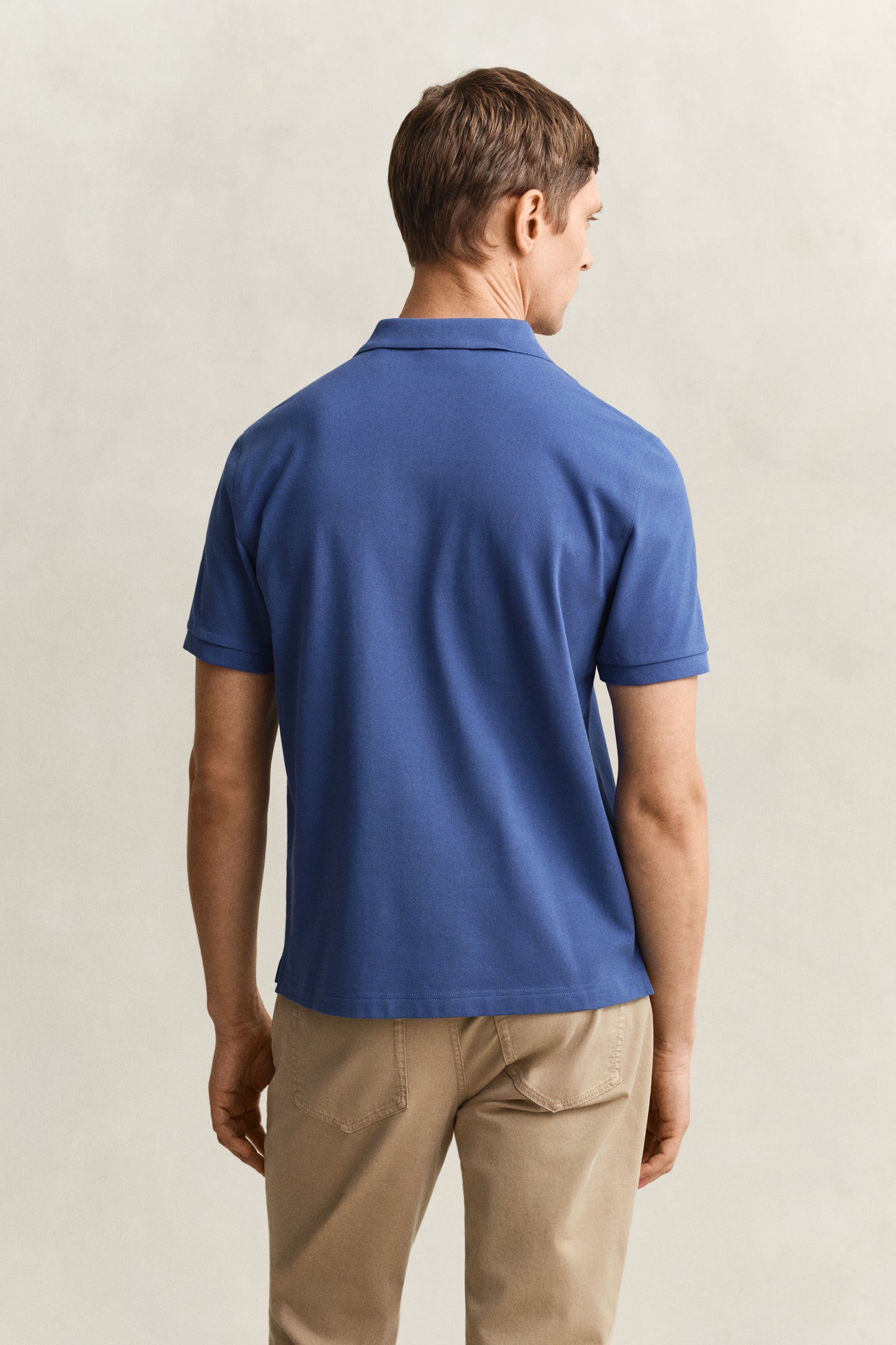 VINTAGE BLUE, Classic Regular Polo Shirt, BACK-VIEW BY GANT AU.