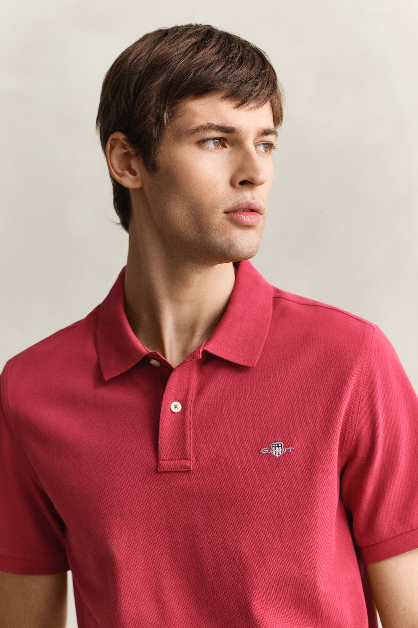 MUTED RED, Classic Regular Polo Shirt, CLOSE-UP BY GANT AU.