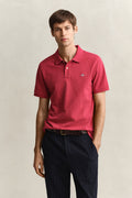 MUTED RED, Classic Regular Polo Shirt, FRONT-VIEW BY GANT AU.