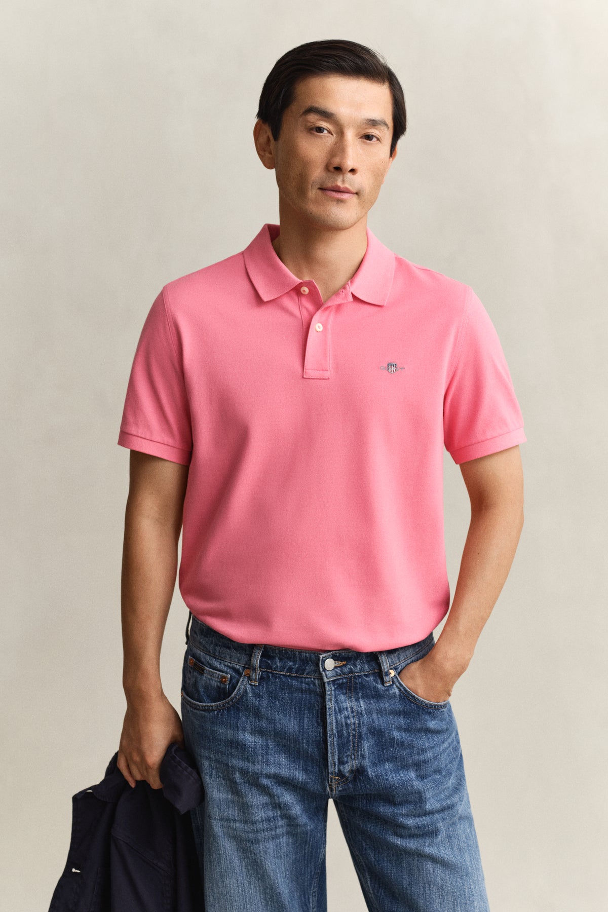 ROSE PINK, Classic Regular Polo Shirt, FRONT-VIEW BY GANT AU.