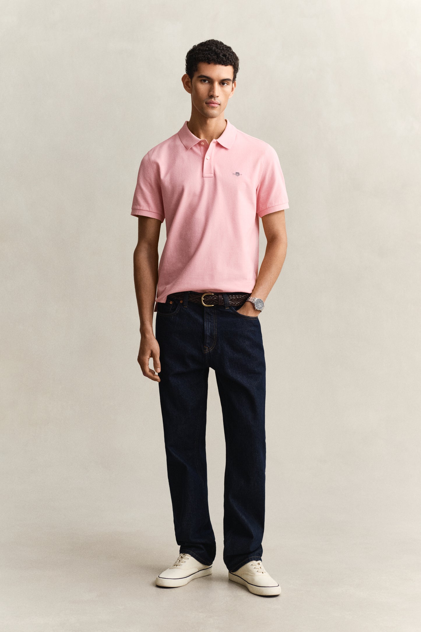BUBBELGUM PINK, REG SHIELD SS PIQUE POLO BY GANT AU.