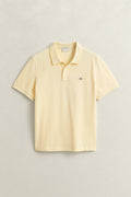 VANILLA YELLOW, Classic Regular Polo Shirt, FLAT-LAY BY GANT AU.
