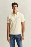 VANILLA YELLOW, Classic Regular Polo Shirt, FRONT-VIEW BY GANT AU.