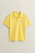 BANANA YELLOW, Classic Regular Polo Shirt, FLAT-LAY BY GANT AU.