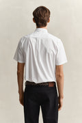 WHITE, REG CLASSIC POPLIN SS SHIRT, BACK-VIEW BY GANT AU.