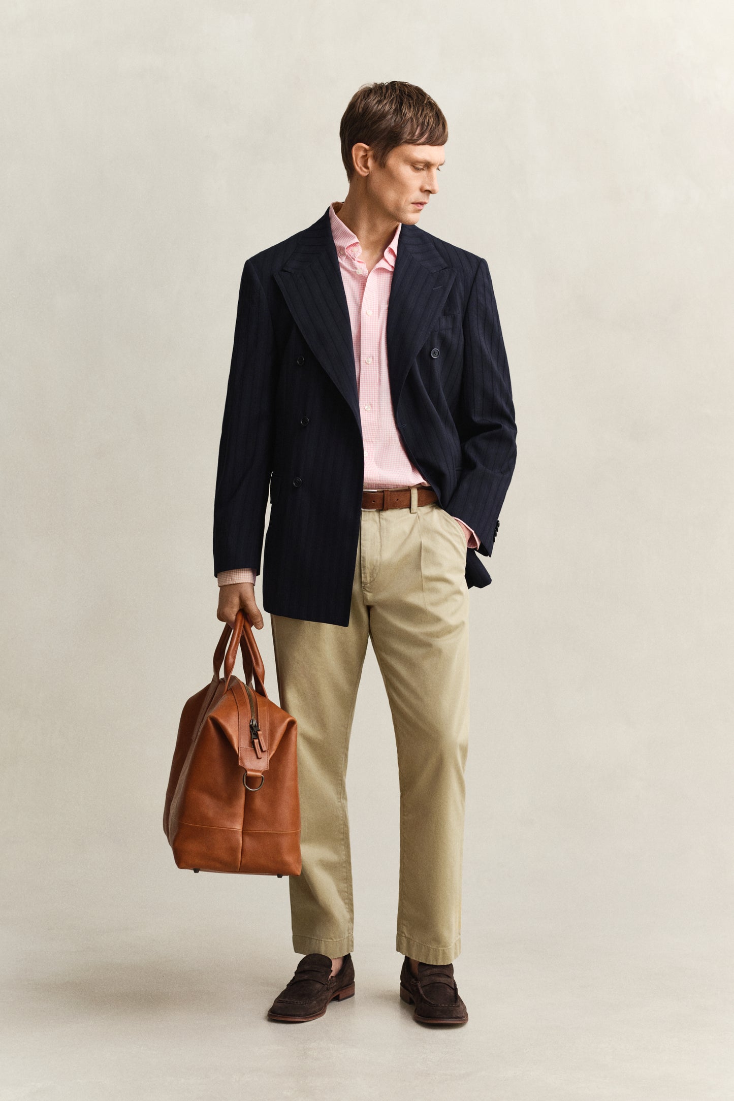 WASHED PINK, REG CLASSIC POPLIN GINGHAM SHIRT BY GANT AU.
