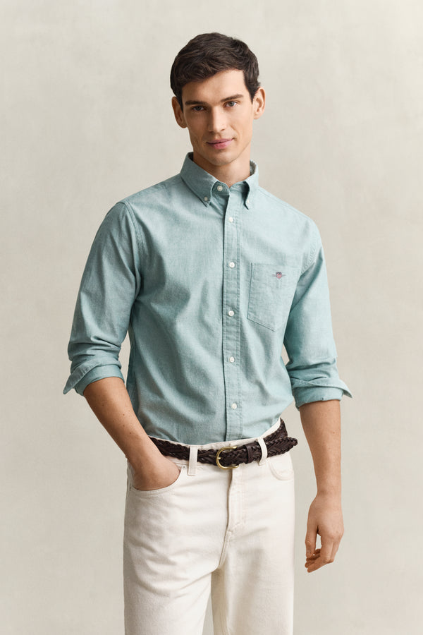BOTANICAL HUE, REG CLASSIC OXFORD SHIRT, FRONT-VIEW BY GANT AU.