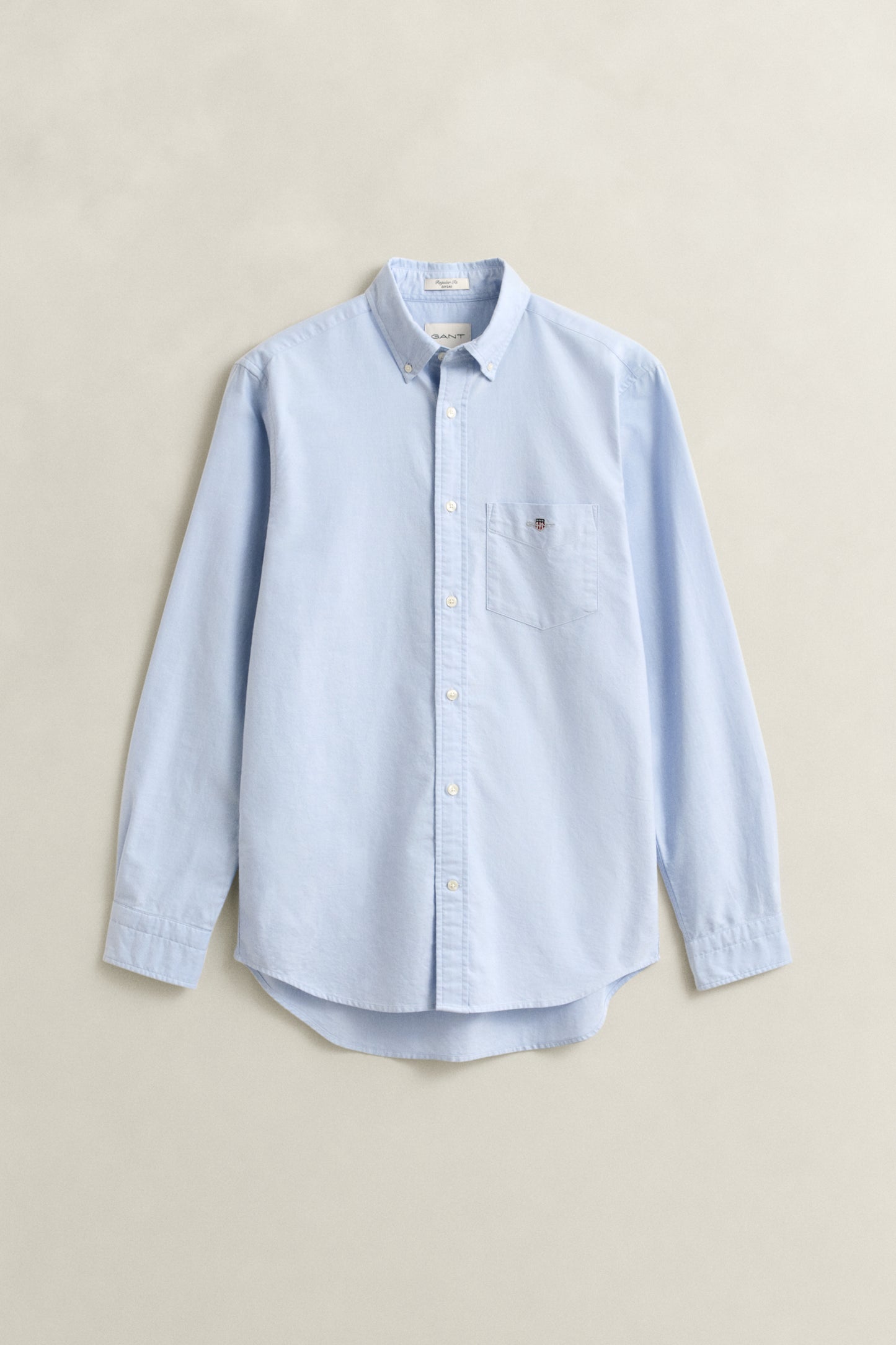 LIGHT BLUE, REG CLASSIC OXFORD SHIRT, FRONT-VIEW BY GANT AU.