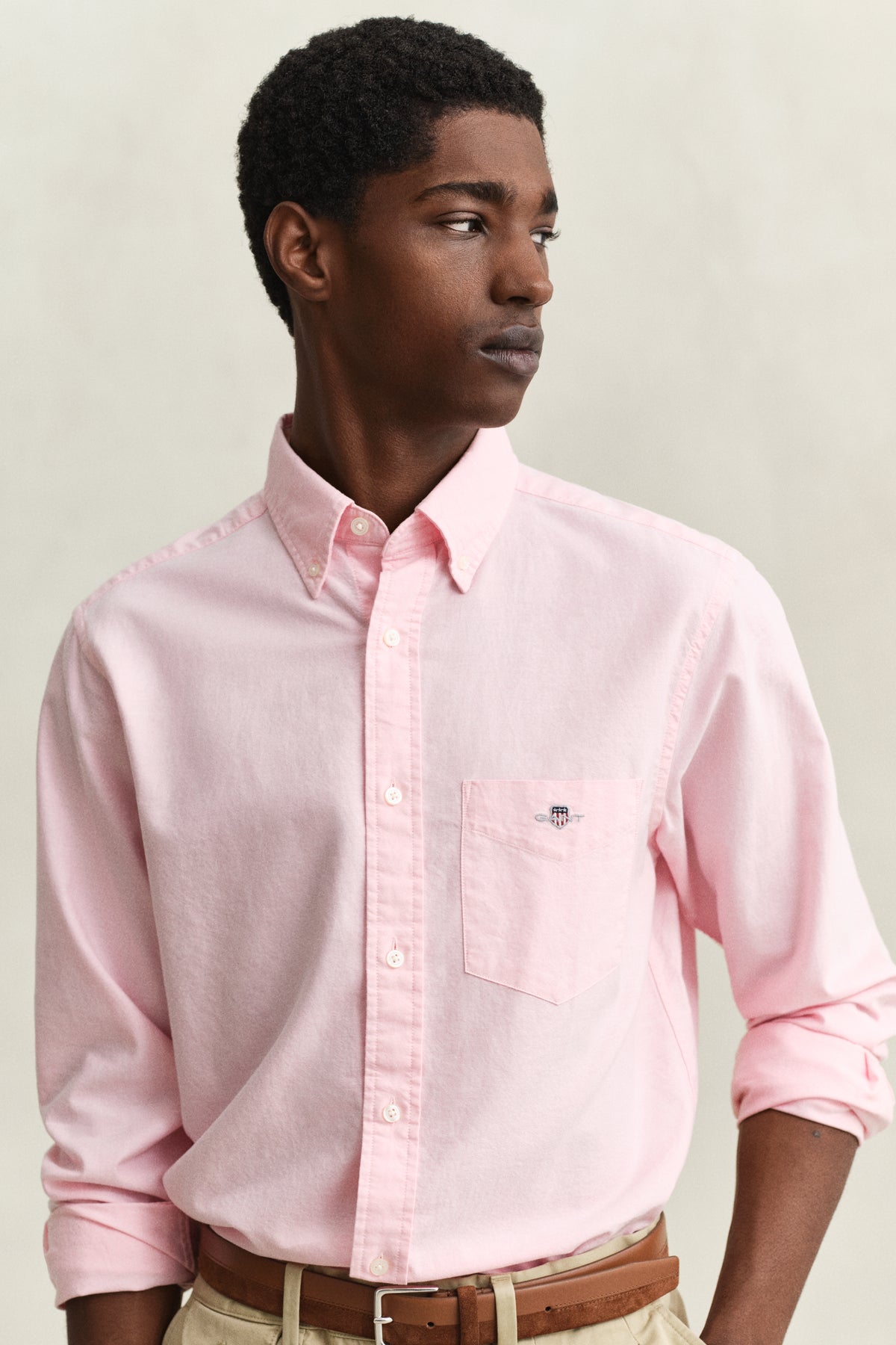 WASHED PINK, REG CLASSIC OXFORD SHIRT, CLOSE-UP BY GANT AU.