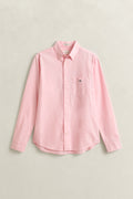 WASHED PINK, REG CLASSIC OXFORD SHIRT, FLAT-LAY BY GANT AU.