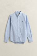 LIGHT BLUE, SLIM CLASSIC OXFORD SHIRT, FLAT-LAY BY GANT AU.