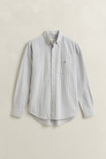 PERSIAN BLUE, REG CLASSIC OXFORD STRIPE SHIRT BY GANT AU.