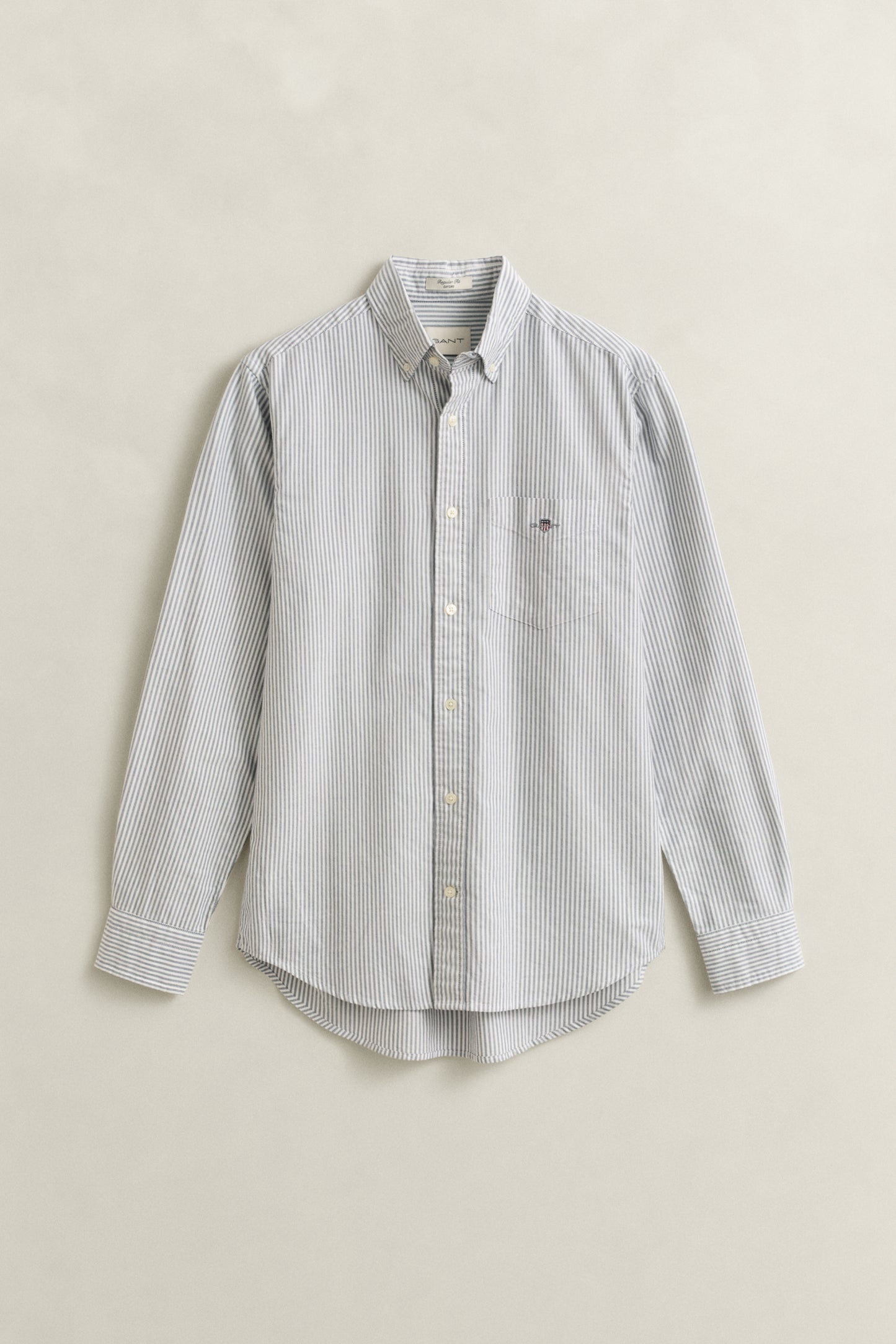 PERSIAN BLUE, REG CLASSIC OXFORD STRIPE SHIRT BY GANT AU.