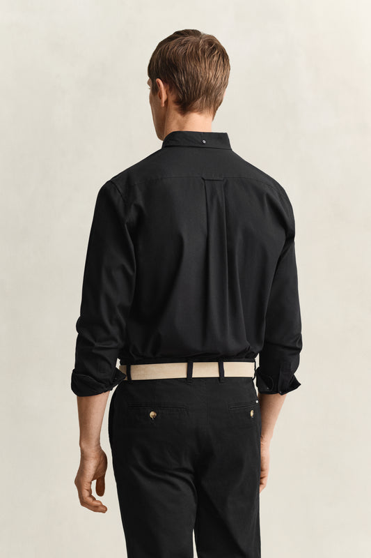 BLACK, REG PINPOINT OXFORD SHIRT, BACK-VIEW BY GANT AU.