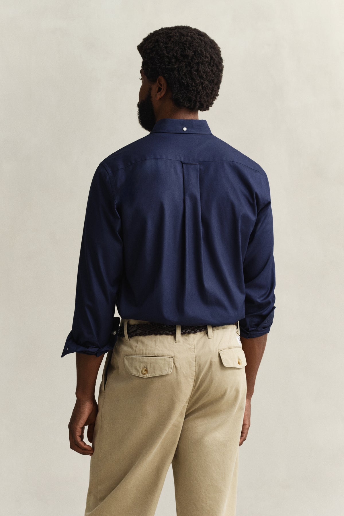 MARINE, REG PINPOINT OXFORD SHIRT, BACK-VIEW BY GANT AU.