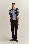 VINTAGE BLUE, REG COTTON LINEN SS SHIRT BY GANT AU.