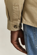 MODEL WEARING REG COTTON TWILL OVERSHIRT