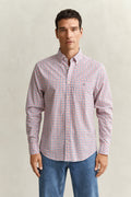 MODEL WEARING REG CLASSIC POPLIN CHECK