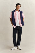 ROSE PINK, REG SEERSUCKER STRIPE SS SHIRT BY GANT AU.