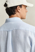SKY BLUE, REG LINEN SHIRT, CLOSE-UP BY GANT AU.