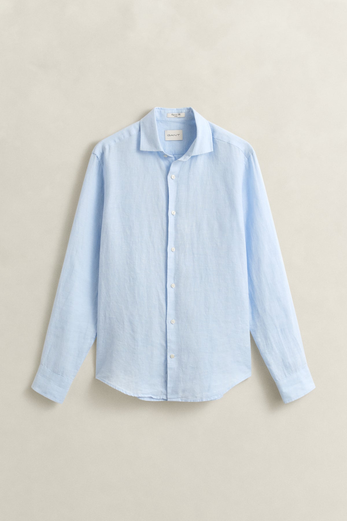 SKY BLUE, REG LINEN SHIRT, FLAT-LAY BY GANT AU.