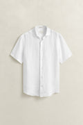 WHITE, REG LINEN SS SHIRT, FLAT-LAY BY GANT AU.