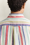 MULTICOLOR, REG MULTISTRIPE LINEN SHIRT, CLOSE-UP BY GANT AU.