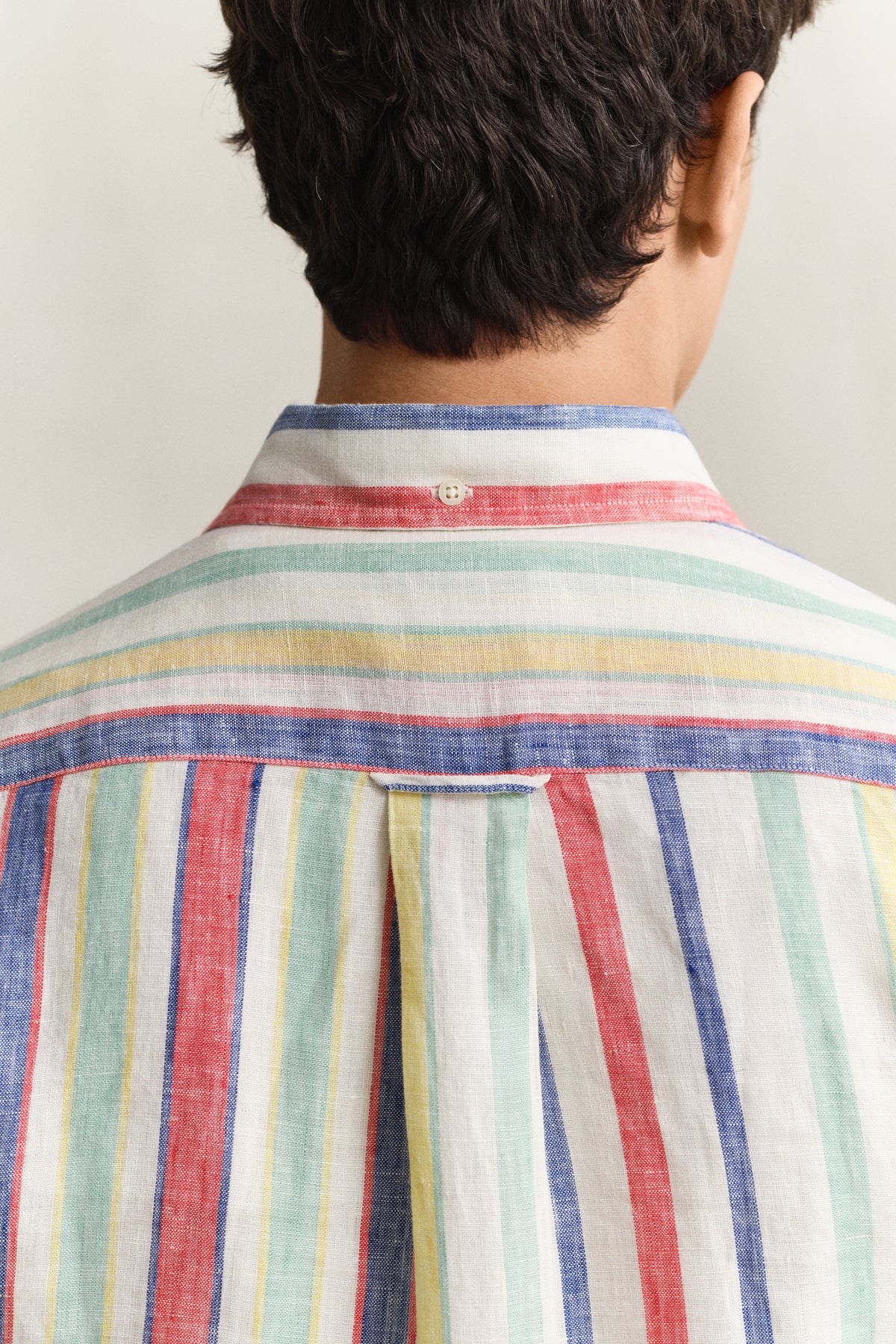 MULTICOLOR, REG MULTISTRIPE LINEN SHIRT, CLOSE-UP BY GANT AU.
