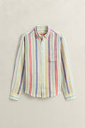 MULTICOLOR, REG MULTISTRIPE LINEN SHIRT, FLAT-LAY BY GANT AU.