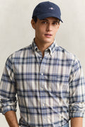 MODEL WEARING REG INDIAN MADRAS CHECK SHIRT