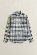 FADED DENIM, REG INDIAN MADRAS CHECK SHIRT, FLAT-LAY BY GANT AU.