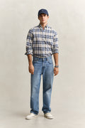 FADED DENIM, REG INDIAN MADRAS CHECK SHIRT BY GANT AU.
