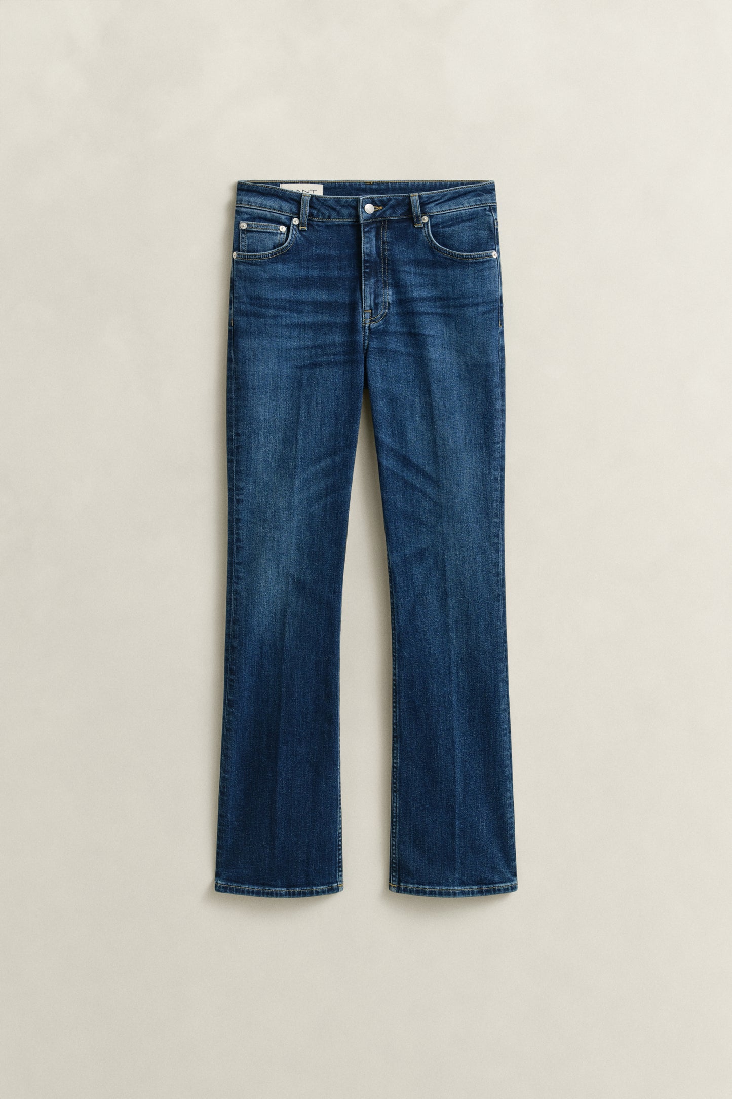 DARK BLUE WORN IN, Slim Flared Jeans, FRONT-VIEW BY GANT AU.