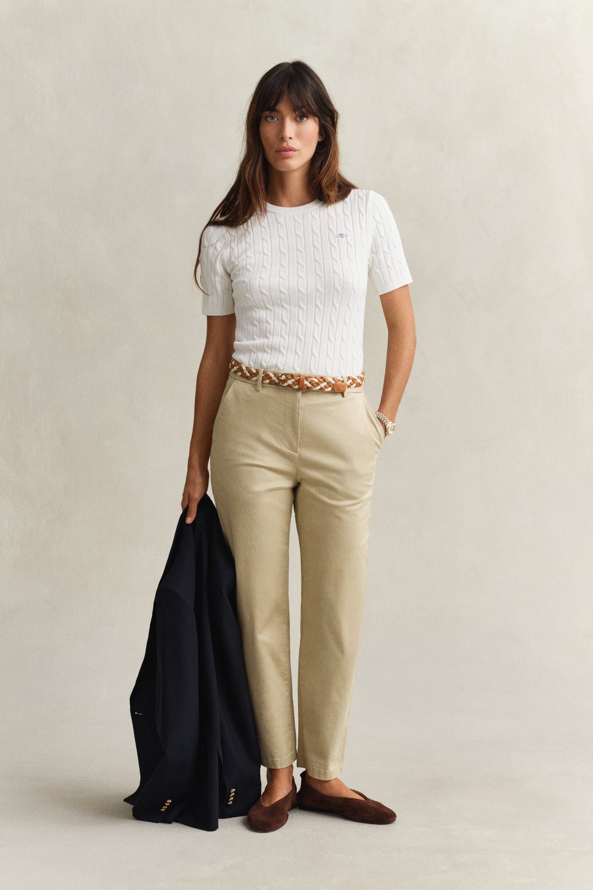 OAT BEIGE, Classic Slim Chinos BY GANT AU.