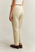 OAT BEIGE, Classic Slim Chinos, BACK-VIEW BY GANT AU.