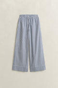 RICH NAVY, STRIPE POPLIN PULL ON PANTS, FRONT-VIEW BY GANT AU.