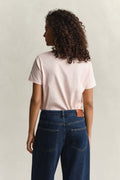 APRICOT PINK, REG SHIELD SS T-SHIRT, BACK-VIEW BY GANT AU.