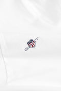 WHITE, REG SHIELD SS V-NECK T-SHIRT, FLAT-LAY BY GANT AU.